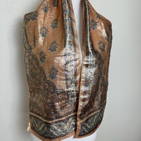 Oscar de la Renta Accessories - Vintage Oscar de la  Renta Brilliant Metallic Scarf